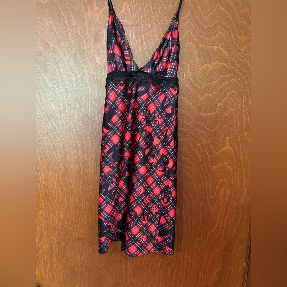 Victoria's Secret Red and Black Plaid Chemise